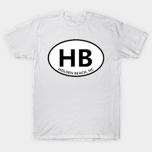 HB - Holden Beach NC Modern Style Oval Design T-Shirt